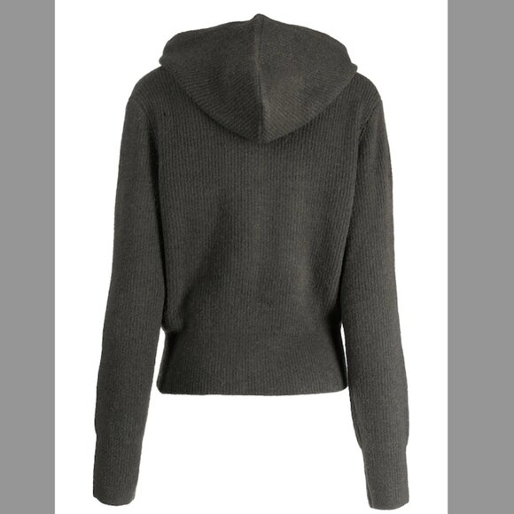 Tout a Coup Zip-up Knitted Hoodie (Dark Grey, size M) - Picture 2 of 5